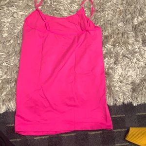 neon pink tank top